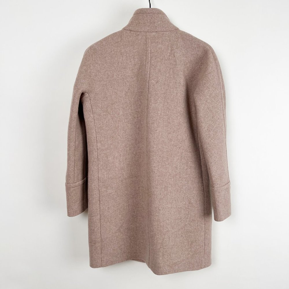J.Crew Stadium Cloth Wool Cocoon Overcoat Peacoat Trench Jacket Coat Camel Tan - Picture 8 of 10
